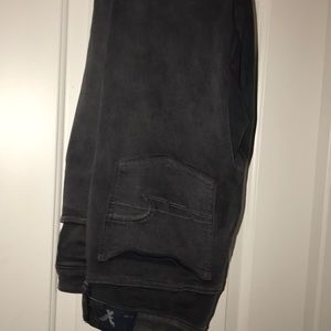 Some gray comfortable jeans